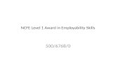 NCFE Level 1 Award in Employability Skills