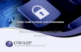 Static Code Analysis and Governance