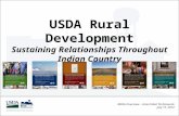 USDA Rural Development Sustaining Relationships Throughout Indian Country
