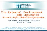 The External Environment        and Insurance Tectonic Shifts, Global Transformation