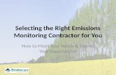 Selecting the Right Emissions Monitoring Contractor for You