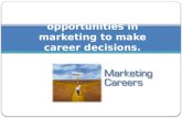 1.02 Understand career opportunities in marketing to make career decisions.
