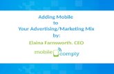 Adding Mobile  to  Your  Advertising/Marketing Mix