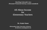 All About  Income for Elementary Teachers