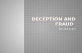 DECEPTION AND FRAUD