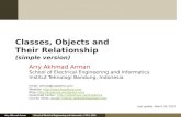 Classes, Objects and Their  Relationship (simple version)