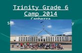 Trinity  Grade 6 Camp 2014 Canberra Sunday 16 th  March – Thursday 20 th  March