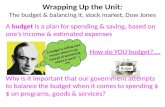 Wrapping Up the Unit: The budget & balancing it, stock market, Dow Jones