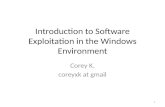 Introduction to Software Exploitation in the Windows Environment