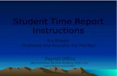 Student Time Report Instructions
