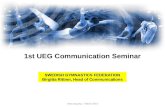 1st UEG Communication Seminar