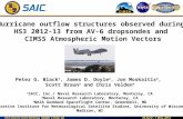 Hurricane  outflow structures observed  during  HS3  2012-13 from AV-6  dropsondes and  CIMSS  Atmospheric Motion Vectors