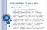 Introduction to Word 2010