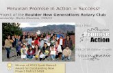 Peruvian Promise in Action = Success!