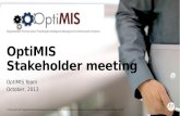 OptiMIS Stakeholder meeting