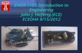 ENGR-1101 Introduction to Engineering John J.  Helferty  (ECE) ECEDHA 9/15/2012