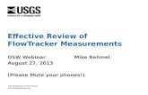 Effective Review of FlowTracker Measurements