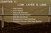 CHAPTER 5:          LINK LAYER & LANS
