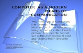 Computer  as a modern means of communication
