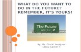 What Do You Want to Do in the Future? Remember, it’s Yours!