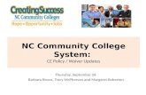 NC Community College System:  CE Policy / Waiver Updates