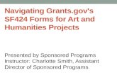 Navigating  Grants.gov's  SF424 Forms for Art and Humanities  Projects
