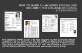 HOW TO MAKE AN AWESOME RESUME AND HEADSHOT FOR COLLEGE AND LOCAL AUDITIONS!!!!!!!!
