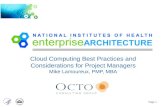 Cloud Computing Best Practices and Considerations for Project Managers Mike  Lamoureux , PMP, MBA
