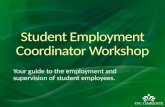 Student Employment Coordinator Workshop
