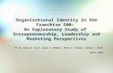 Organizational Identity in the Franchise 500:  An Exploratory Study of  Entrepreneurship, Leadership and Marketing Perspectives