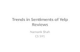 Trends in Sentiments of Yelp Reviews