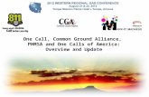 One Call, Common Ground  Alliance,  PHMSA and One  Calls of  America: Overview  and Update