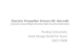 Electric Propeller Driven RC Aircraft Constraint Analysis/Weight Estimation/Flight Simulation/Optimization