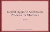 Dental Hygiene Admission Process for Students