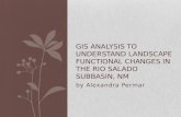 GIS Analysis  to understand landscape functional changes in the  rio salado subbasin ,  NM