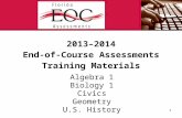 2013–2014 End-of-Course Assessments Training Materials