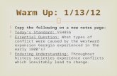 Warm Up: 1/13/12