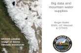 MODIS  satellite image of Sierra Nevada  snowcover