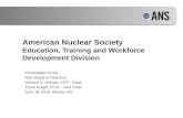 American Nuclear Society Education, Training and Workforce Development Division