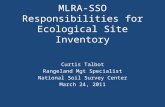 MLRA-SSO Responsibilities for Ecological Site Inventory