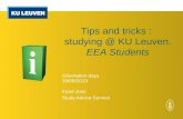 Tips  and  tricks :  studying  @ KU Leuven. EEA  Students