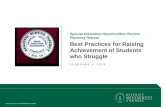 Best Practices for Raising Achievement of Students who Struggle