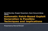Automatic Patch-Based Exploit Generation is Possible: Techniques and Implications