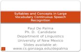 Syllables and Concepts in Large Vocabulary Continuous Speech Recognition