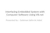 Interfacing Embedded System with Computer Software Using VB.net