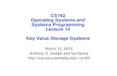CS162 Operating Systems and Systems Programming Lecture 14 Key Value Storage Systems