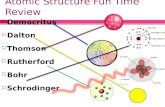 Atomic Structure Fun Time Review