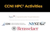 CCNI HPC 2  Activities