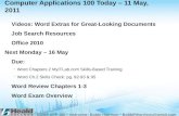 Computer Applications 100 Today – 11 May, 2011