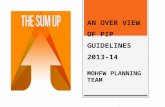 An Over View of PIP Guidelines 2013-14